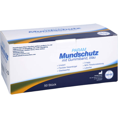 MUNDSCHUTZ 3LAGIG Einweg 50 St