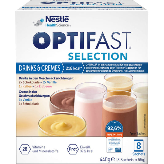 OPTIFAST Selection Drinks & Cremes 8X55 g