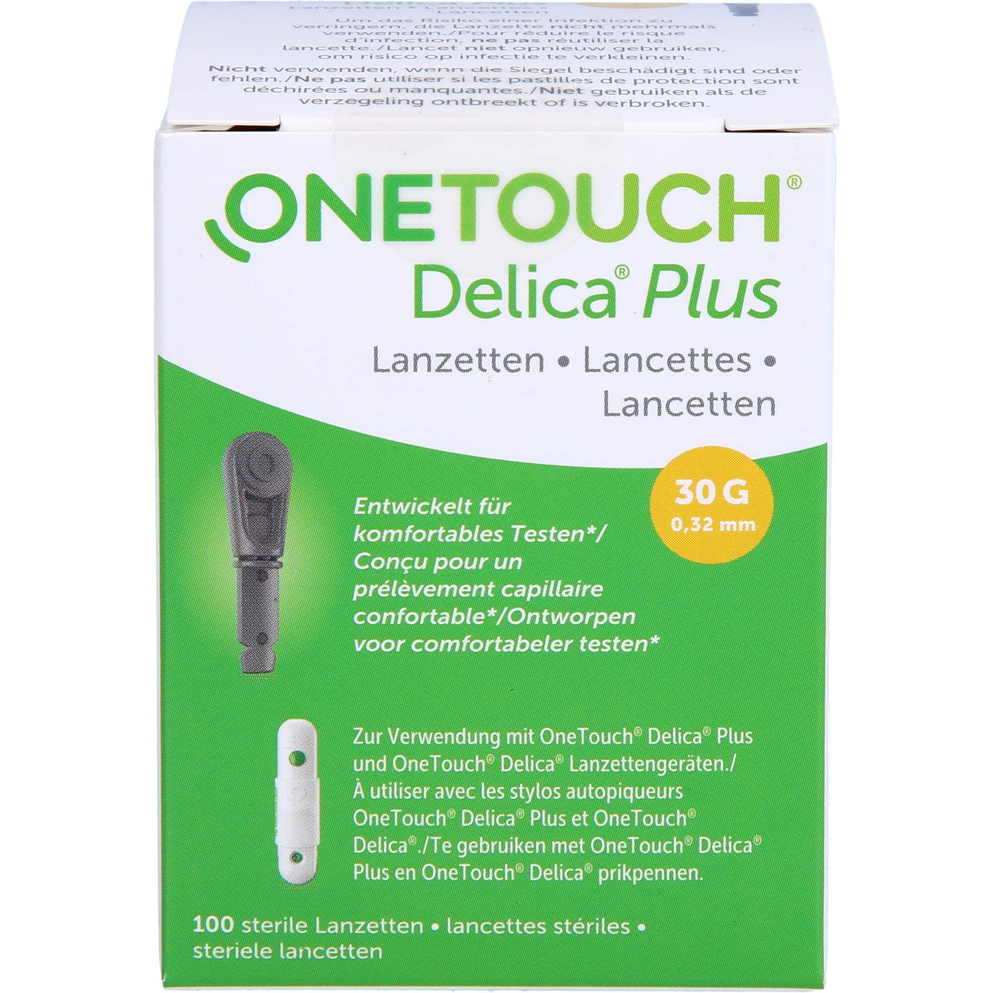 ONE TOUCH Delica Plus Nadellanzetten 30 G 0,32mm 100 St