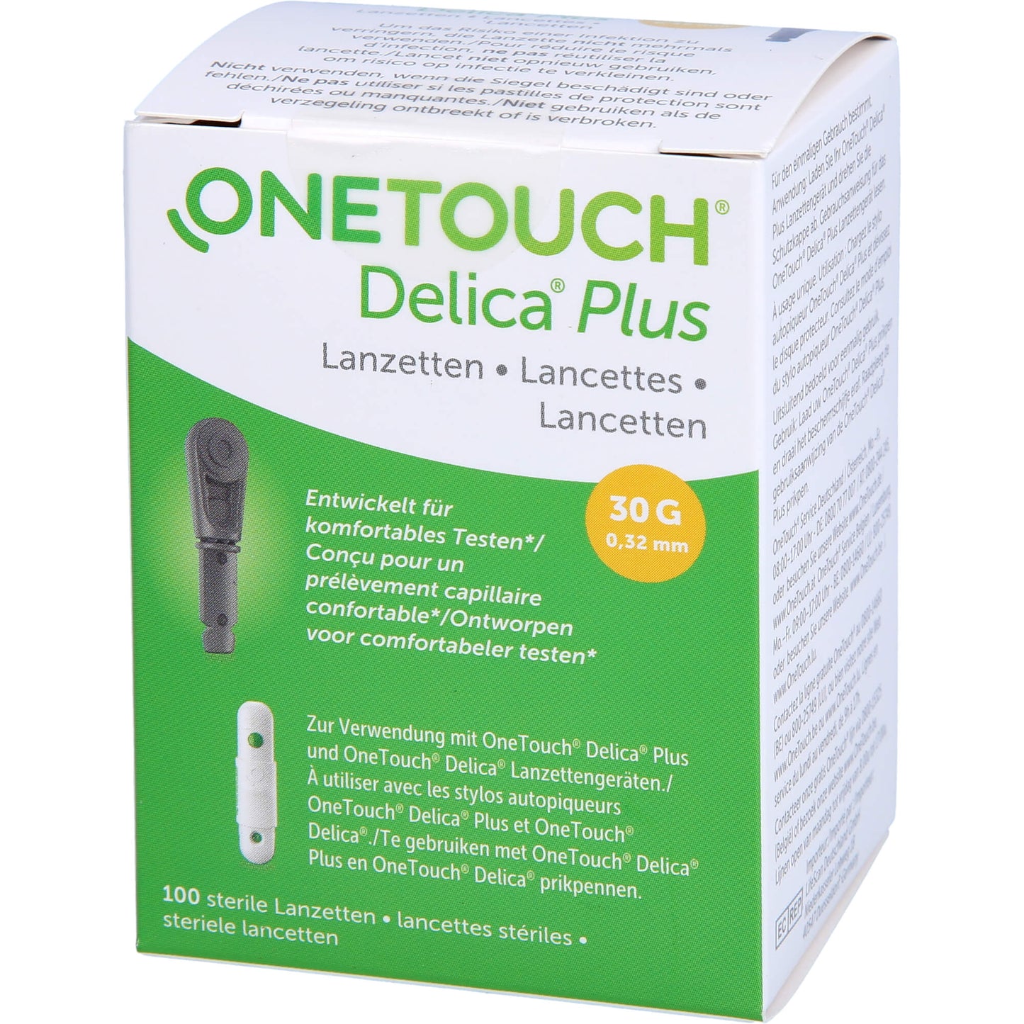 ONE TOUCH Delica Plus Nadellanzetten 30 G 0,32mm 100 St
