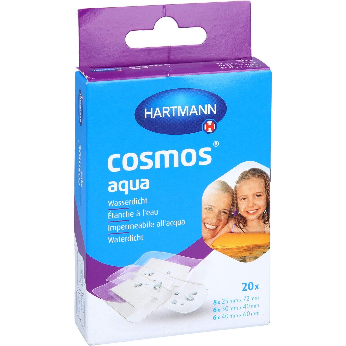 COSMOS aqua Pflasterstrips 3 Größen 20 St
