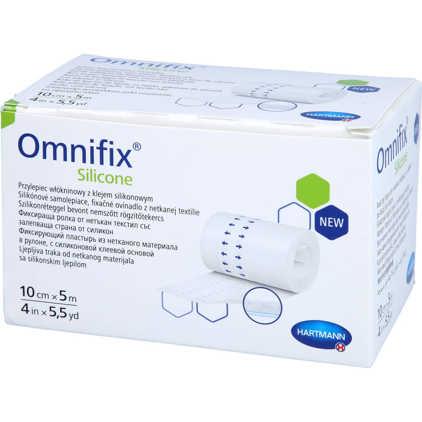 OMNIFIX silicone Fixiervlies 10 cmx5 m 1 St