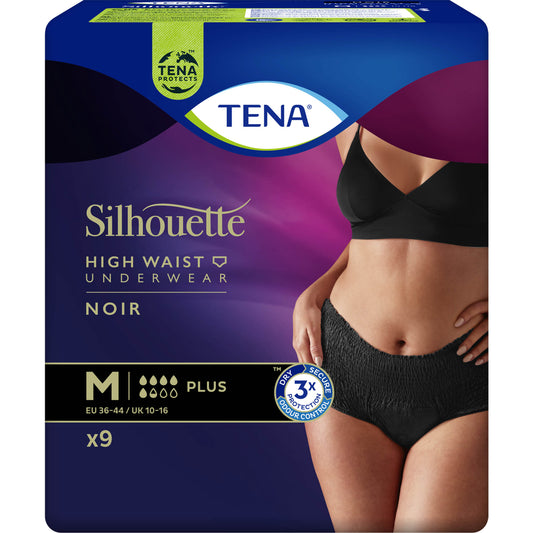 TENA SILHOUETTE plus M noir Inkontinenz Pants 9 St