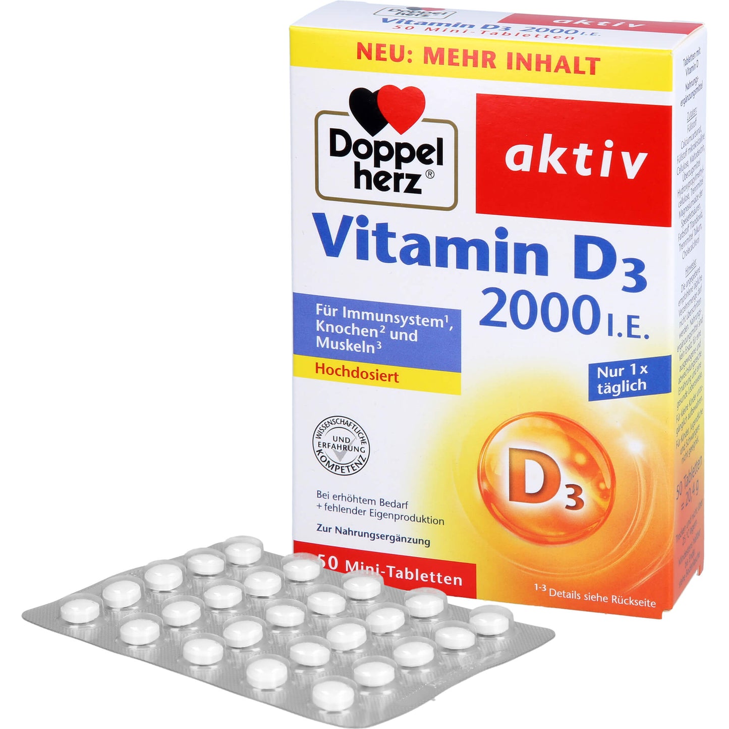Doppelherz Vitamin D3 2000 I.E. 50 ST