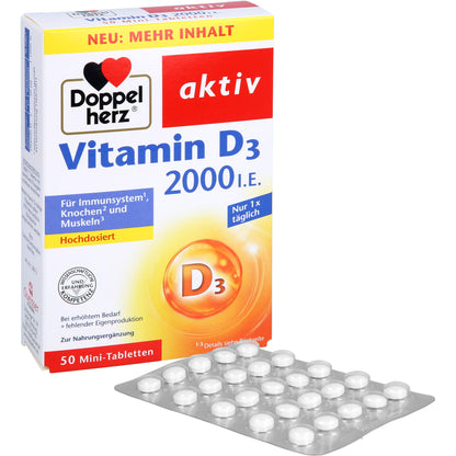 Doppelherz Vitamin D3 2000 I.E. 50 ST