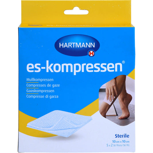 ES-KOMPRESSEN steril 10x10 cm 8fach 17fädig 5X2 St