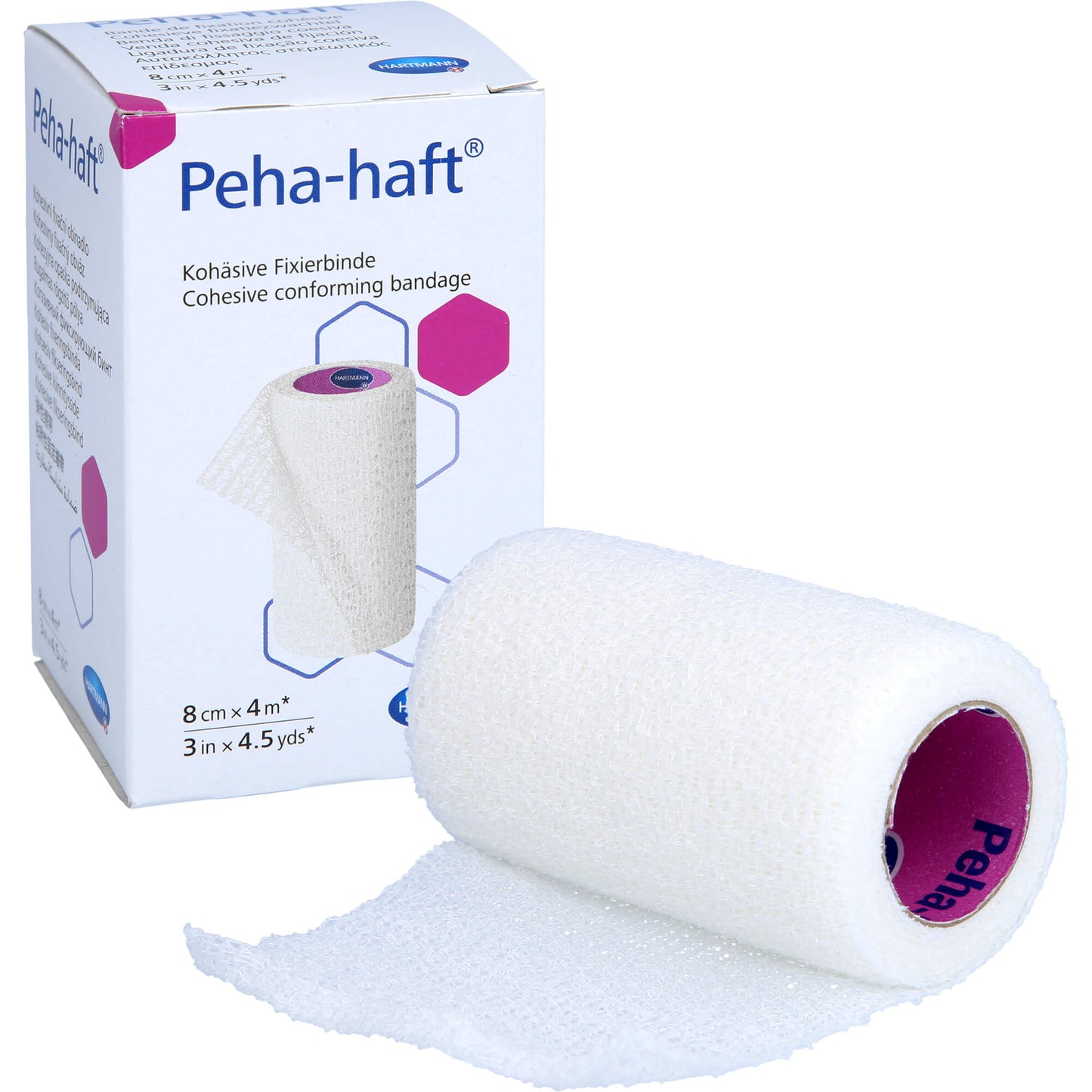 PEHA-HAFT Fixierbinde latexfrei 8 cmx4 m OTC 1 St