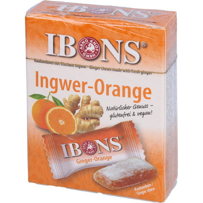 IBONS Ingwer Orange Box Kaubonbons 60 g