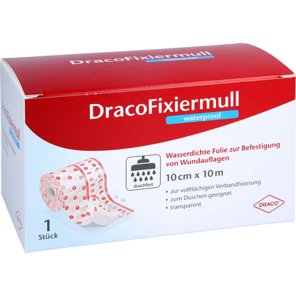 Draco Fixiermull waterproof 10cmx10m 1 ST