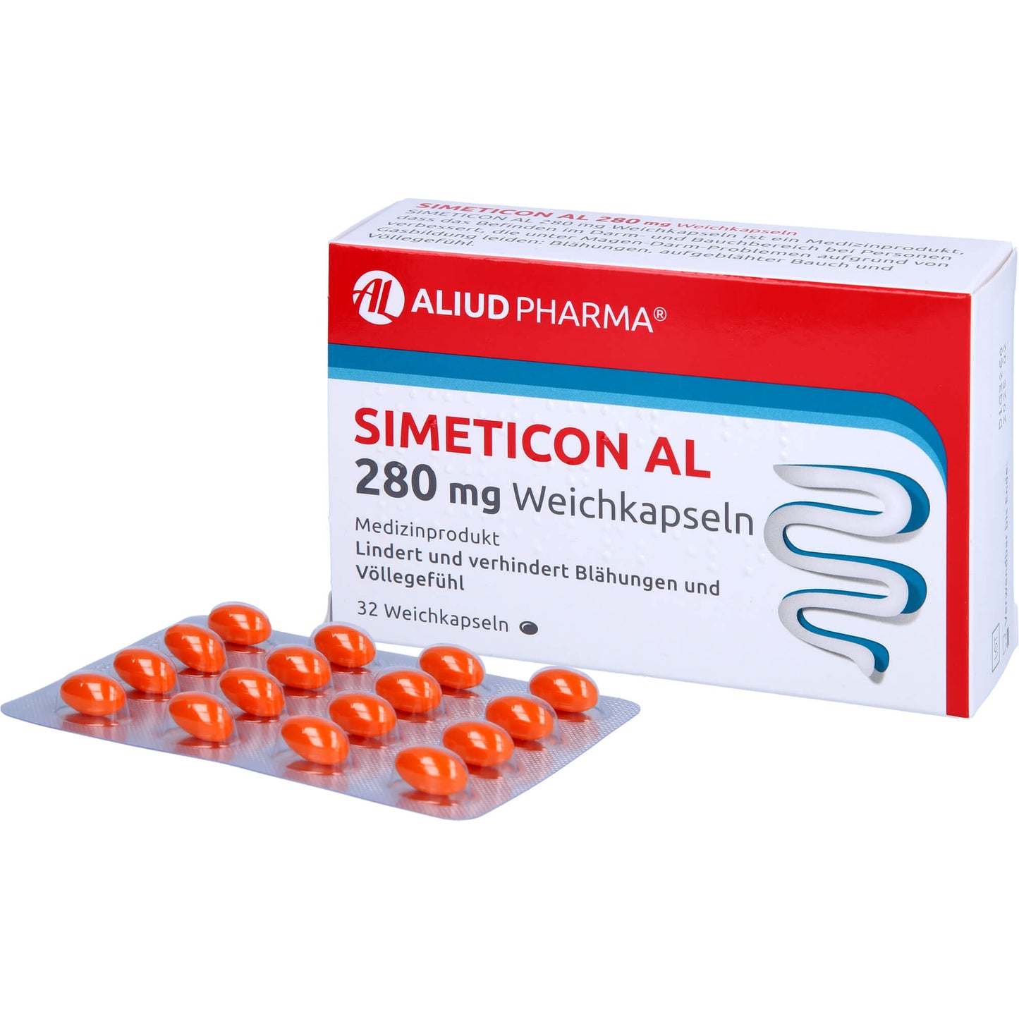 SIMETICON AL 280 mg Weichkapseln 32 St