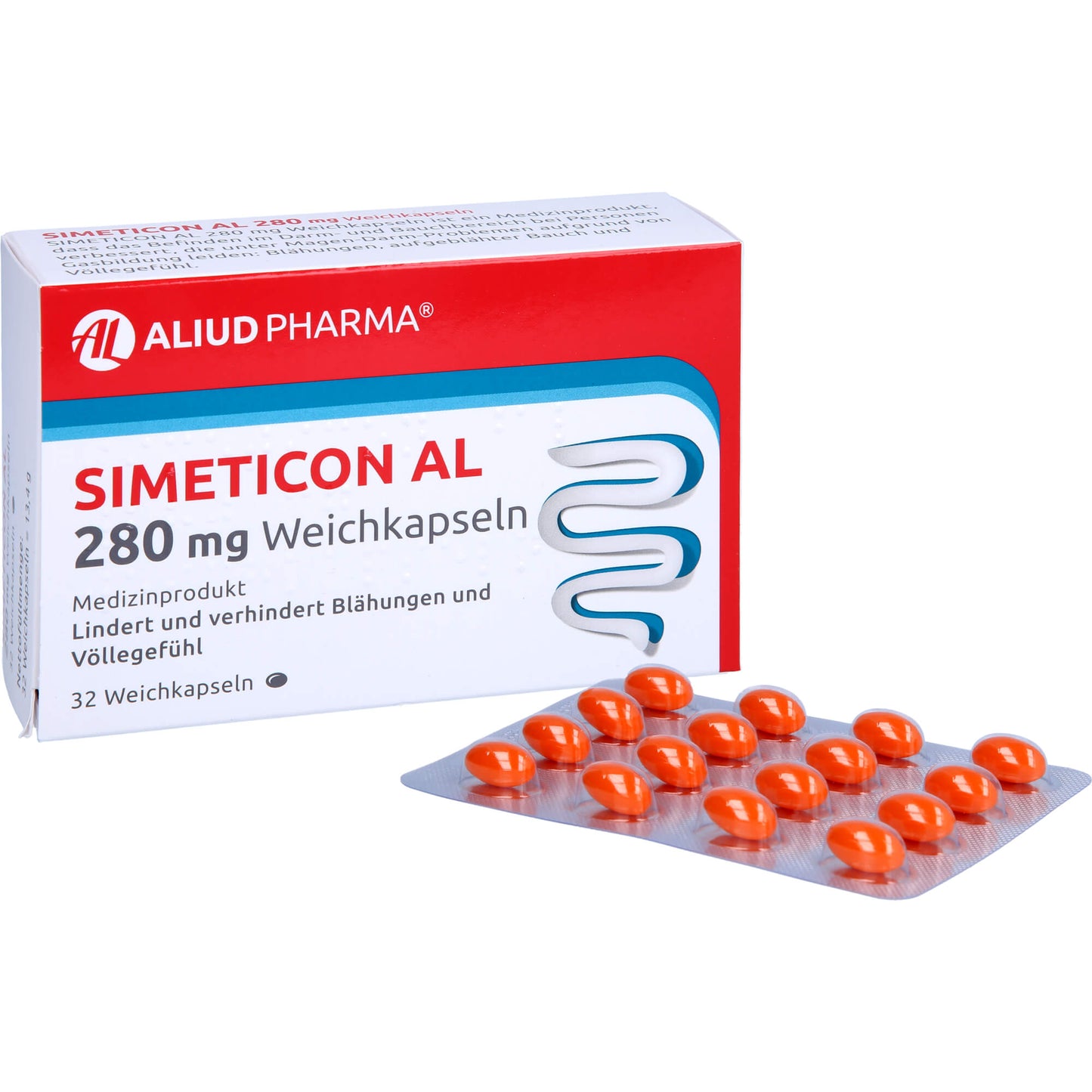 SIMETICON AL 280 mg Weichkapseln 32 St