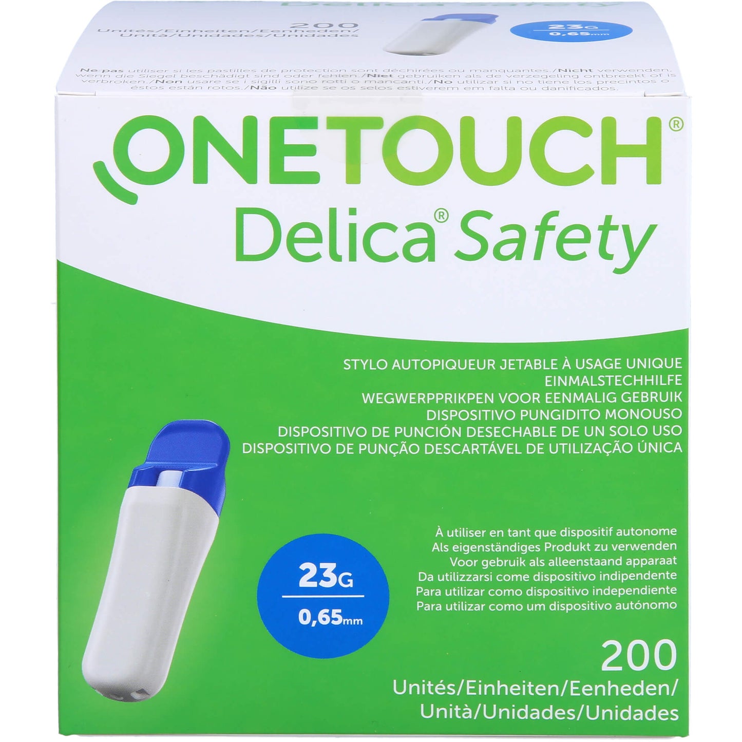 ONE TOUCH Delica Safety Einmalstechhilfe 23 G 200 St