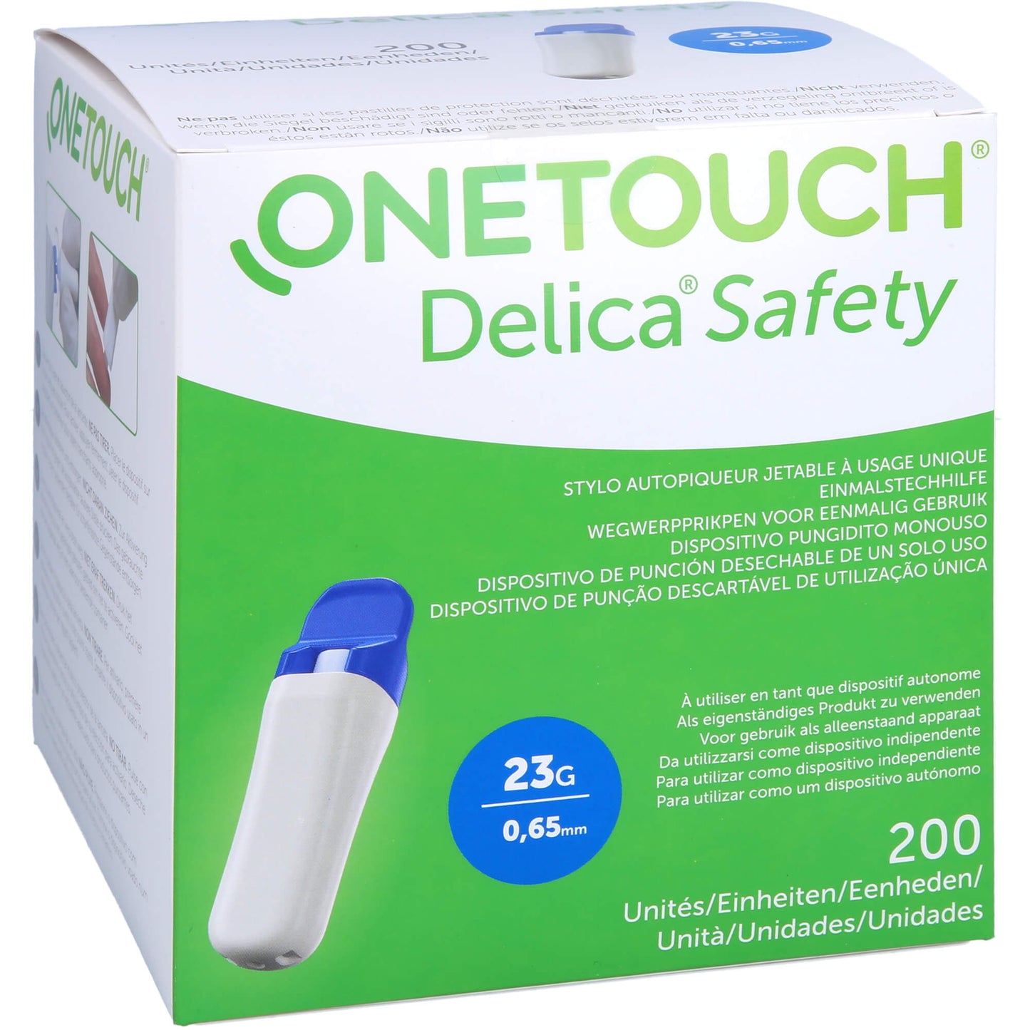 ONE TOUCH Delica Safety Einmalstechhilfe 23 G 200 St
