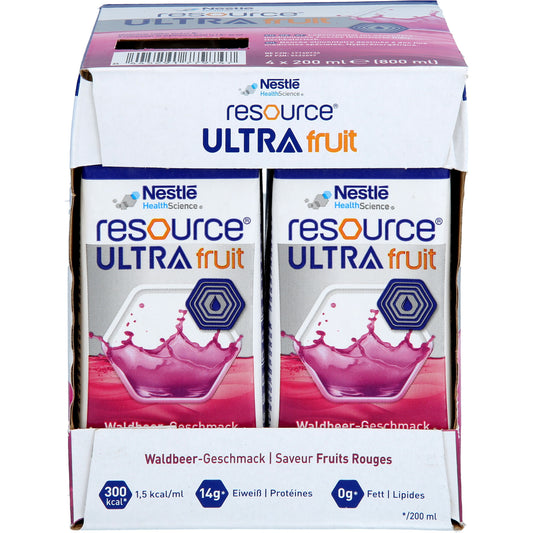 RESOURCE Ultra Fruit Waldbeere flüssig 4X200 ml