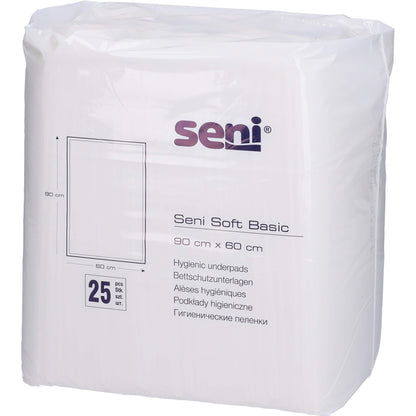 SENI Soft Basic Bettschutzunterlage 60x90 cm 25 St