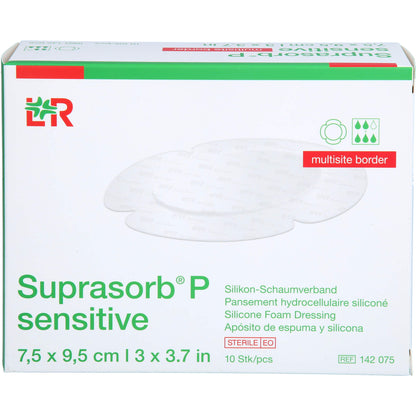 SUPRASORB P sen.PU-Schaumv.multis.bor.7,5x9,5cm 10 St