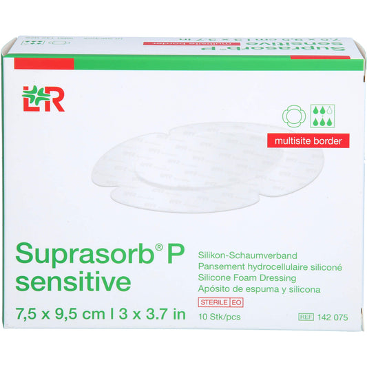 SUPRASORB P sen.PU-Schaumv.multis.bor.7,5x9,5cm 10 St