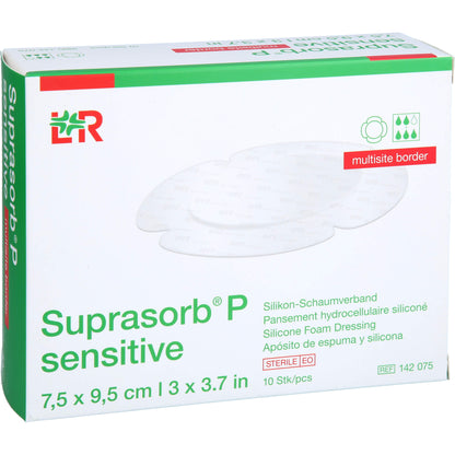 SUPRASORB P sen.PU-Schaumv.multis.bor.7,5x9,5cm 10 St