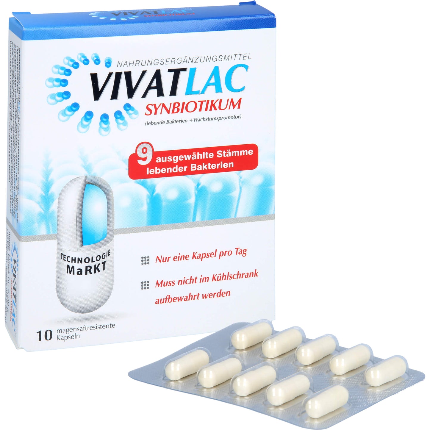 VIVATLAC SYNBIOTIKUM magensaftresistente Kapseln 10 St