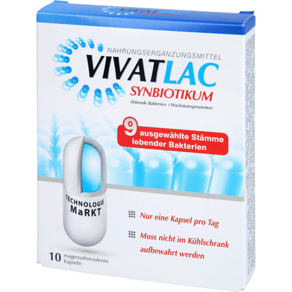 VIVATLAC SYNBIOTIKUM magensaftresistente Kapseln 10 St