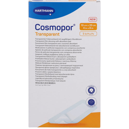 COSMOPOR transparent Folienverband 10x20 cm steril 5 St