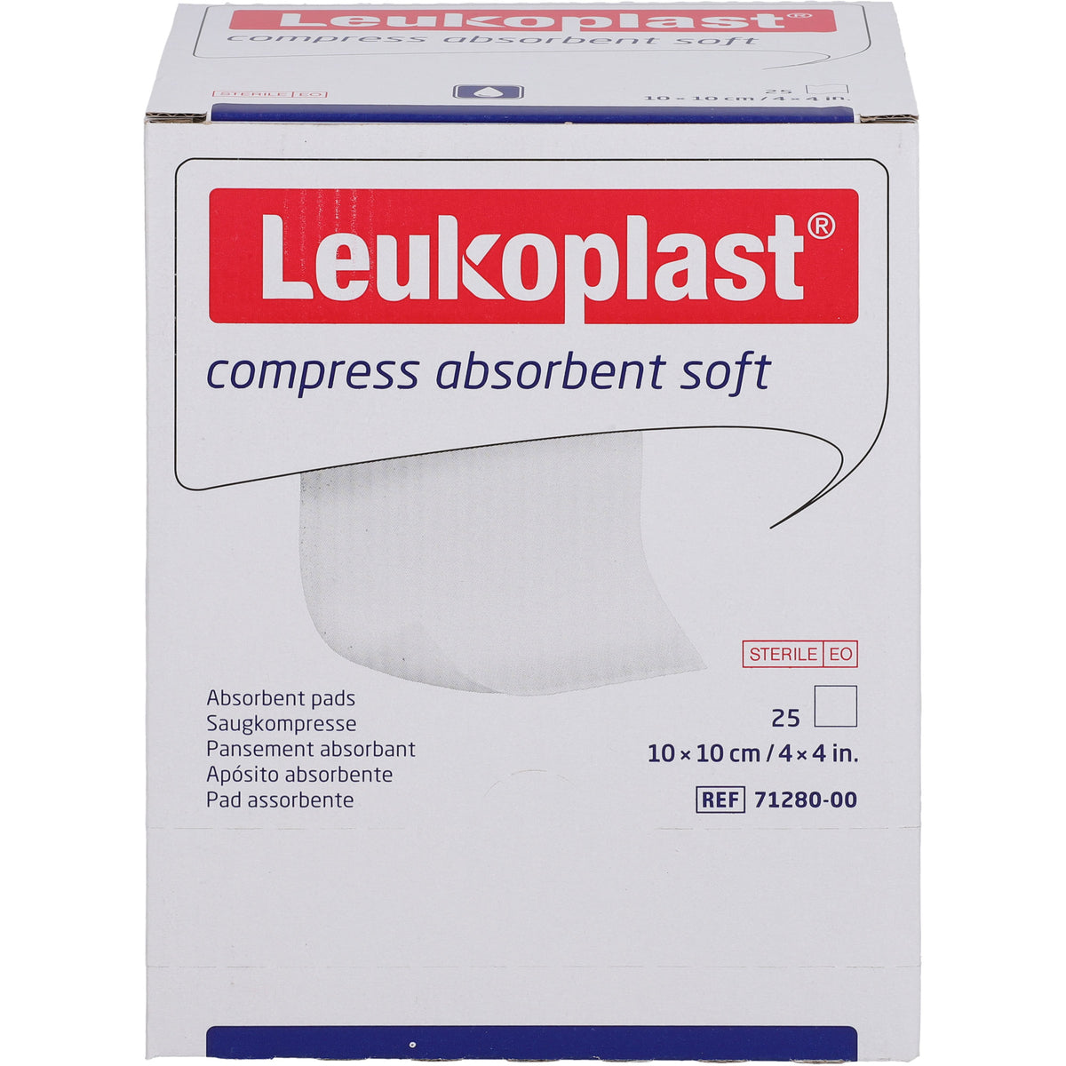 LEUKOPLAST compress absorbent soft steril 10x10cm 25X1