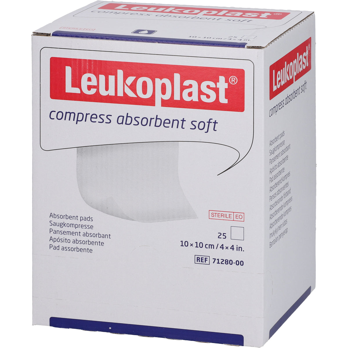 LEUKOPLAST compress absorbent soft steril 10x10cm 25X1