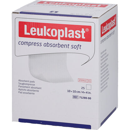 LEUKOPLAST compress absorbent soft steril 10x10cm 25X1
