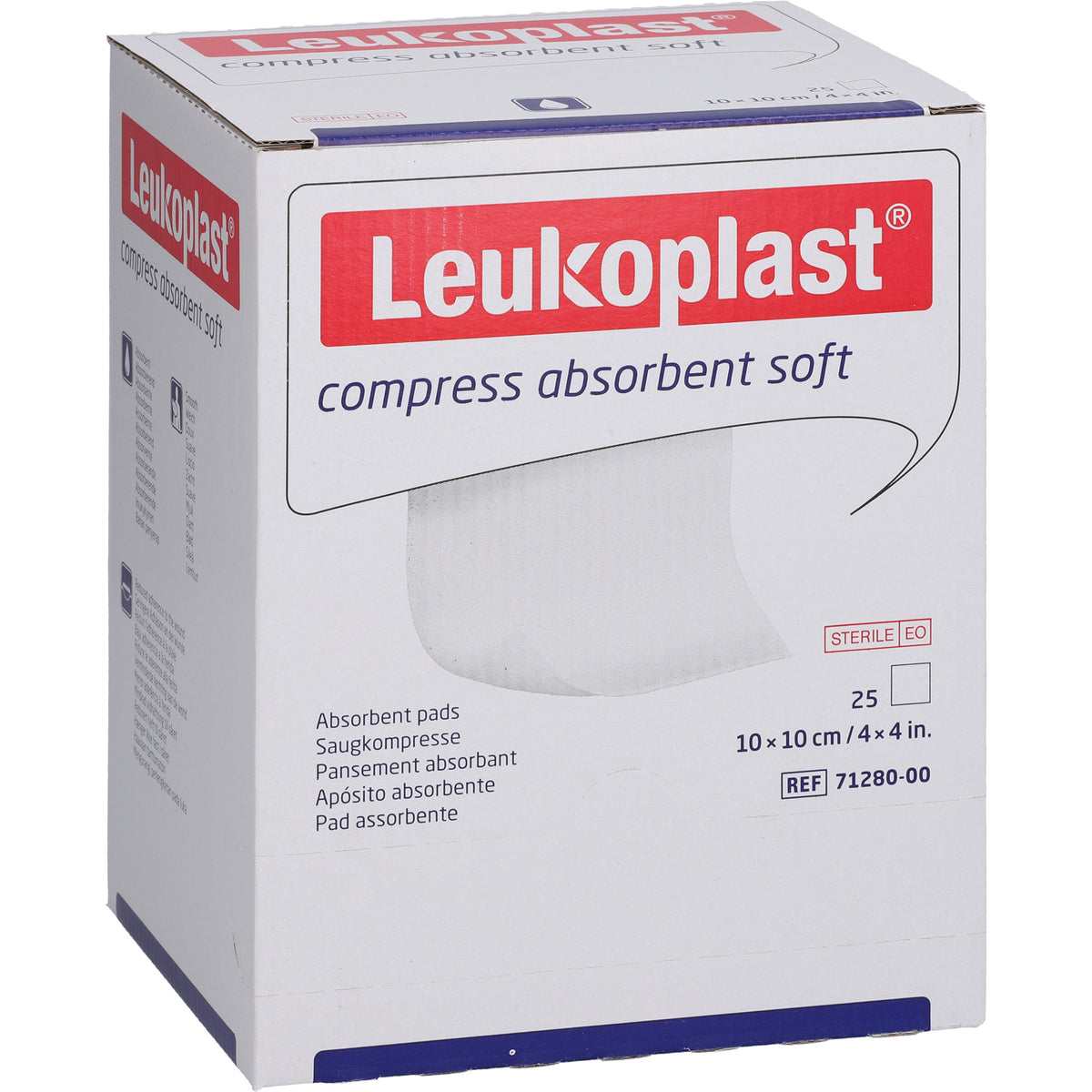 LEUKOPLAST compress absorbent soft steril 10x10cm 25X1