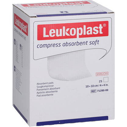 LEUKOPLAST compress absorbent soft steril 10x10cm 25X1