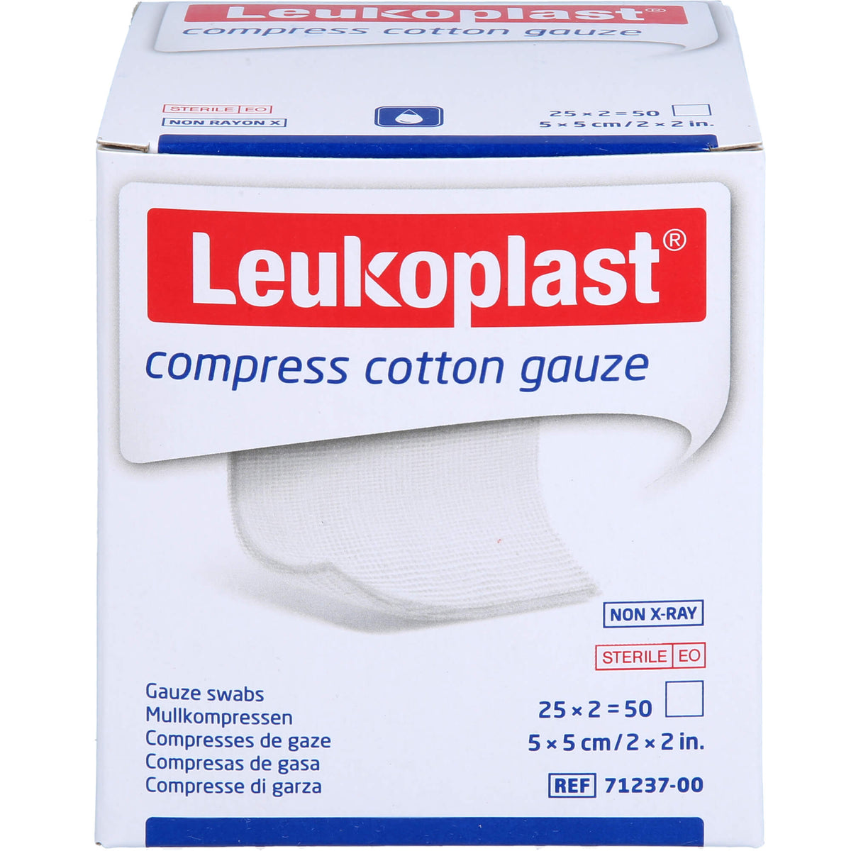 LEUKOPLAST compress Cotton Gauze 5x5cm steril 8f 25X2