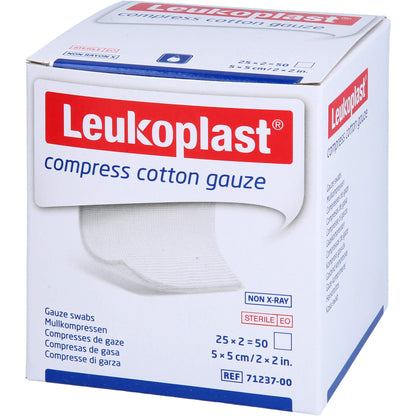 LEUKOPLAST compress Cotton Gauze 5x5cm steril 8f 25X2