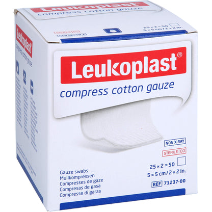 LEUKOPLAST compress Cotton Gauze 5x5cm steril 8f 25X2