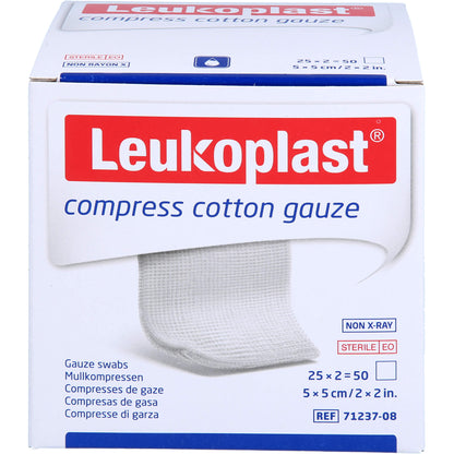 LEUKOPLAST compress Cotton Gauze 5x5cm steril 12f 25X2