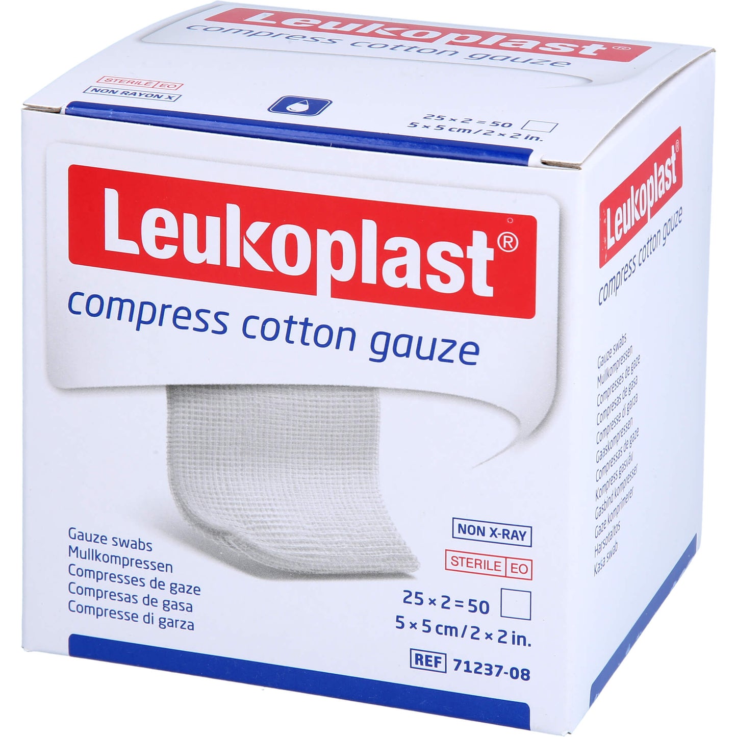 LEUKOPLAST compress Cotton Gauze 5x5cm steril 12f 25X2