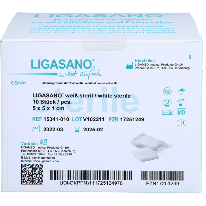 LIGASANO WEISS S 5X5X1CM 10 St