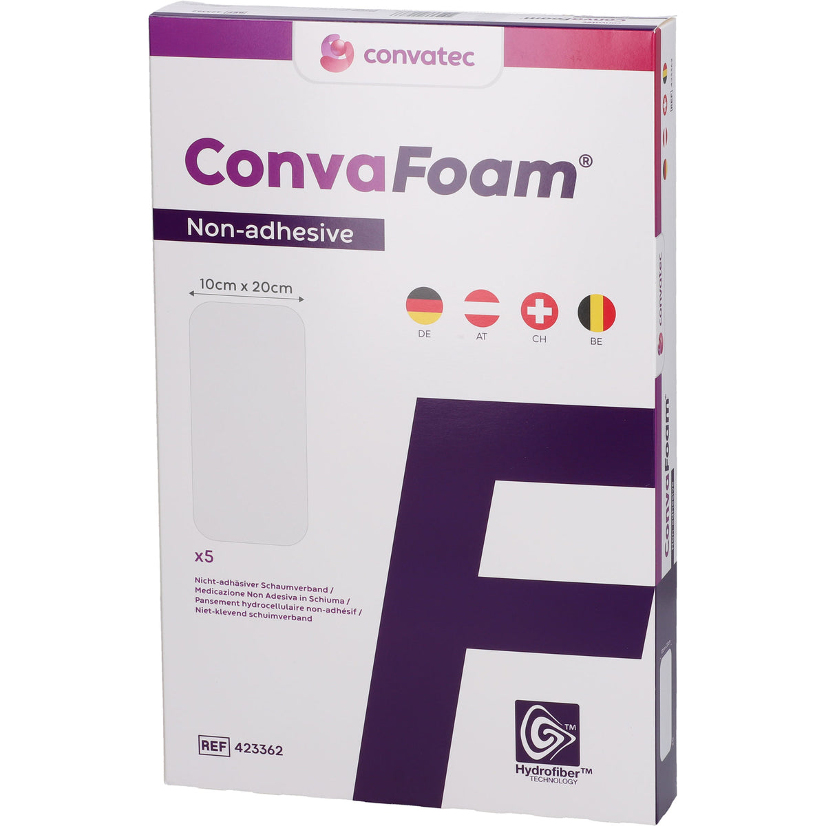 CONVAFOAM Schaumverband nicht-adhäsiv 10x20 cm 5 St