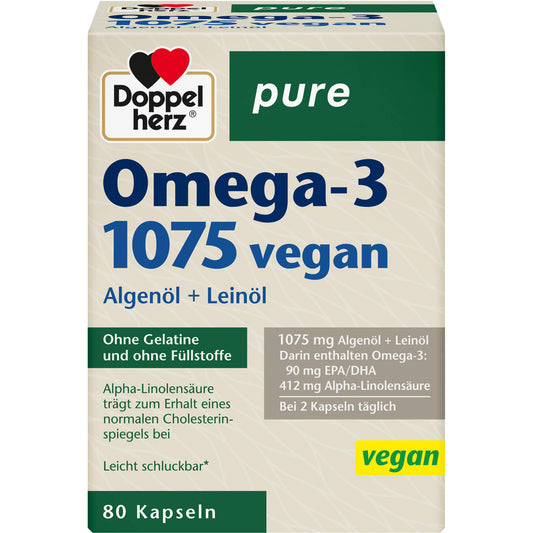 Doppelherz Omega-3 1075 vegan pure 80 ST