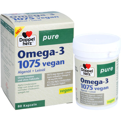 Doppelherz Omega-3 1075 vegan pure 80 ST