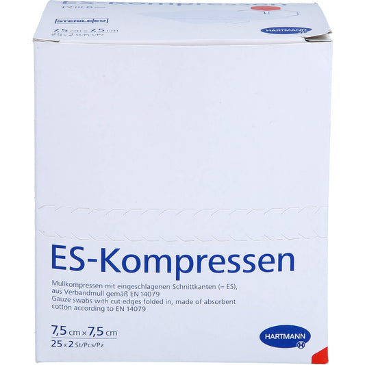 ES-KOMPRESSEN steril 7,5x7,5 cm 8fach 25X2 St