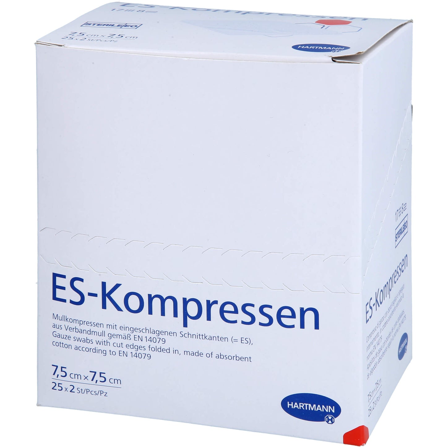 ES-KOMPRESSEN steril 7,5x7,5 cm 8fach 25X2 St