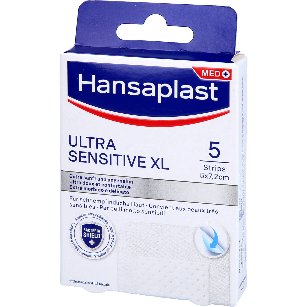 HANSAPLAST Ultra Sensitive Wundverband 5x7,2 cm XL 5 St