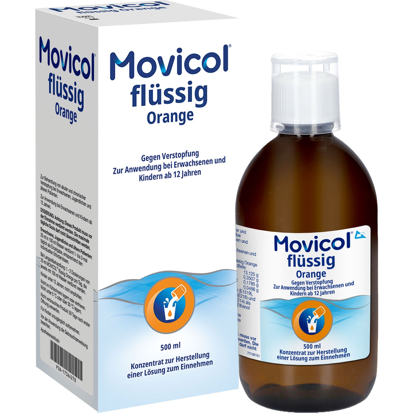 MOVICOL flüssig Orange 500 ml