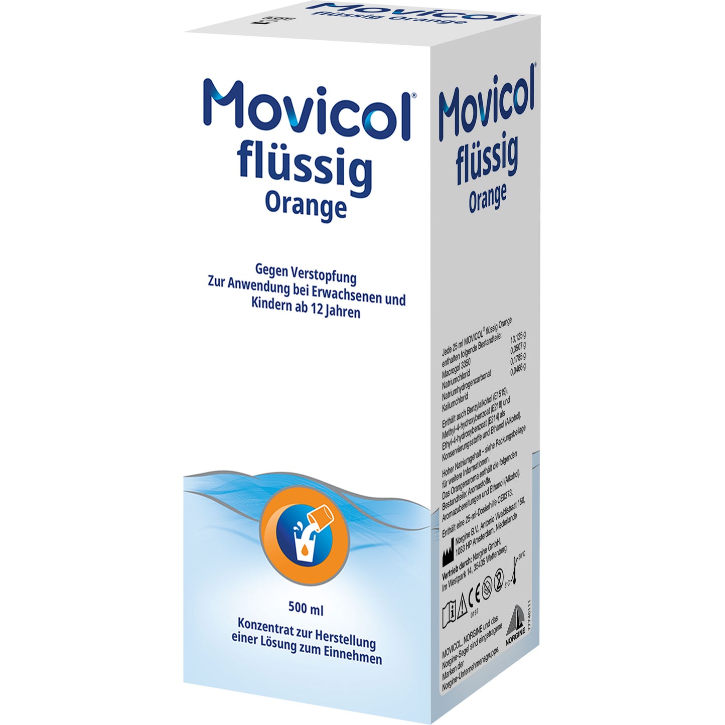 MOVICOL flüssig Orange 500 ml