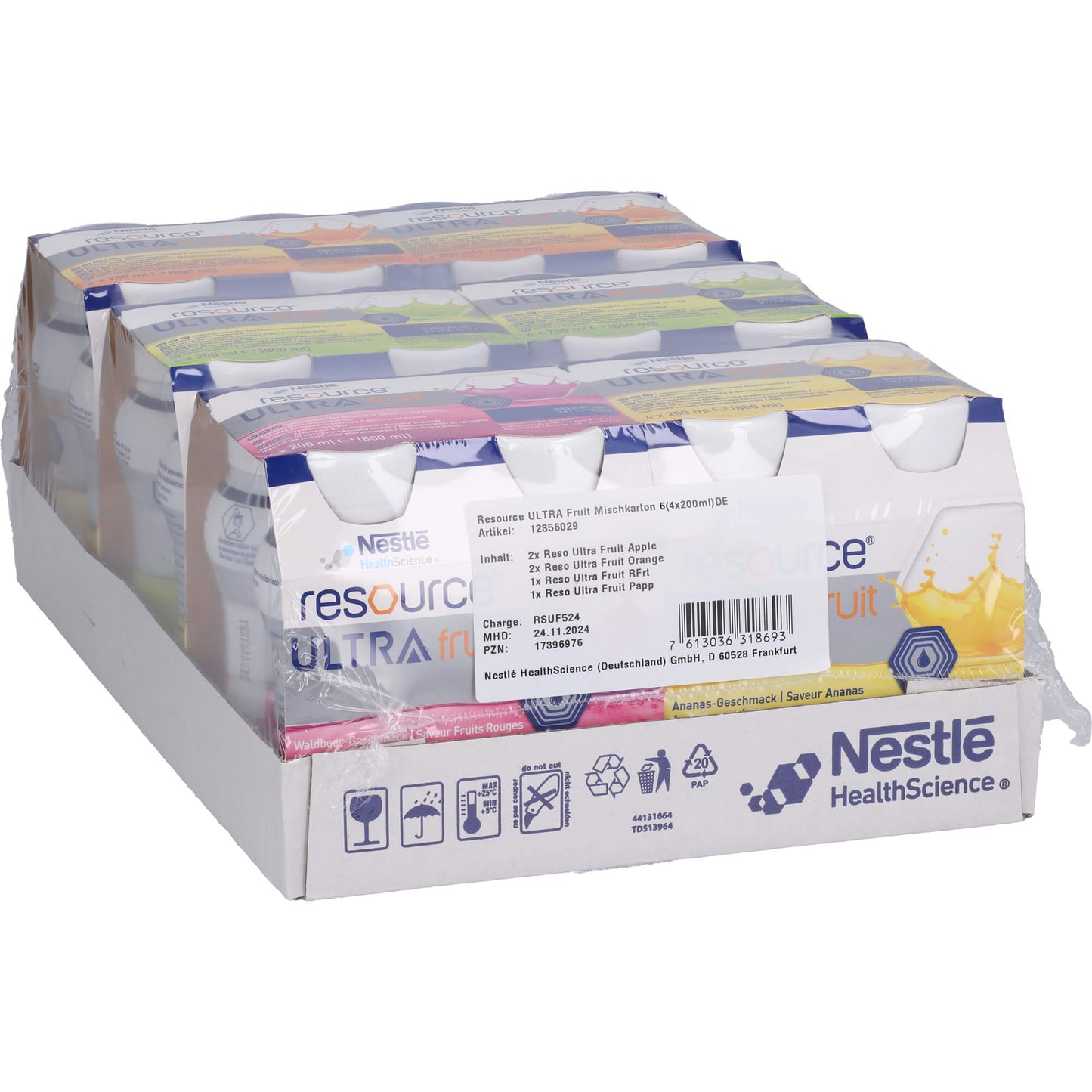 RESOURCE Ultra Fruit Mischkarton flüssig 6X4X200 ml