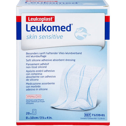 Leukomed skin sensitive steril 10 x 8cm 20 ST