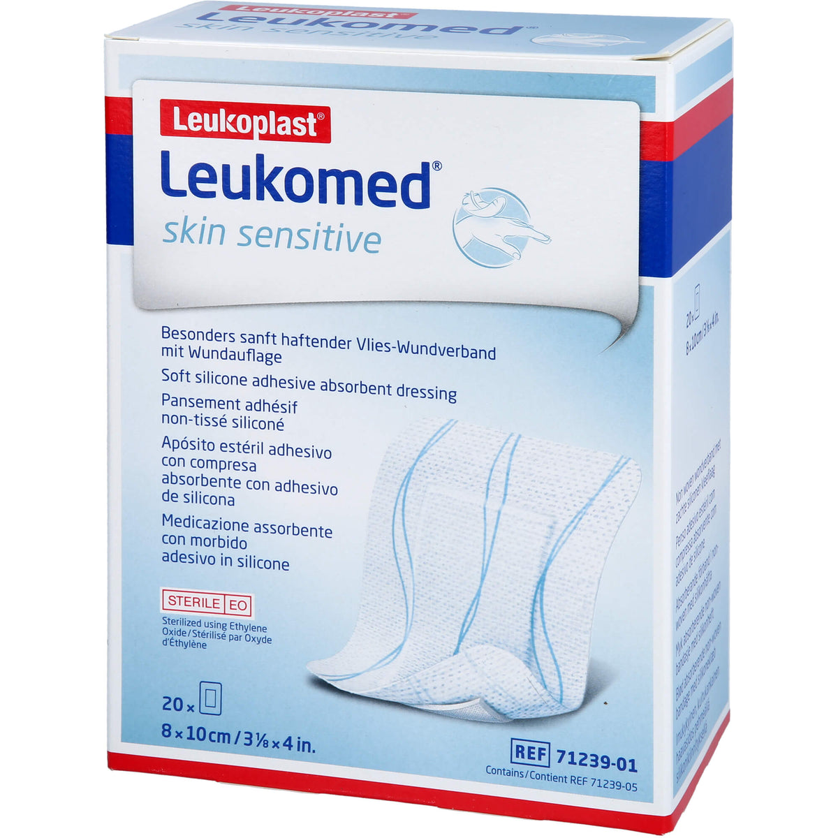 Leukomed skin sensitive steril 10 x 8cm 20 ST
