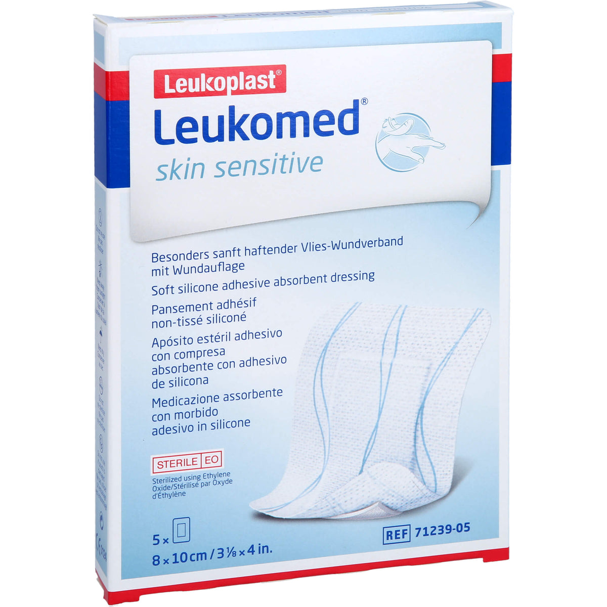 Leukomed skin sensitive steril 10 x 8cm 5 ST