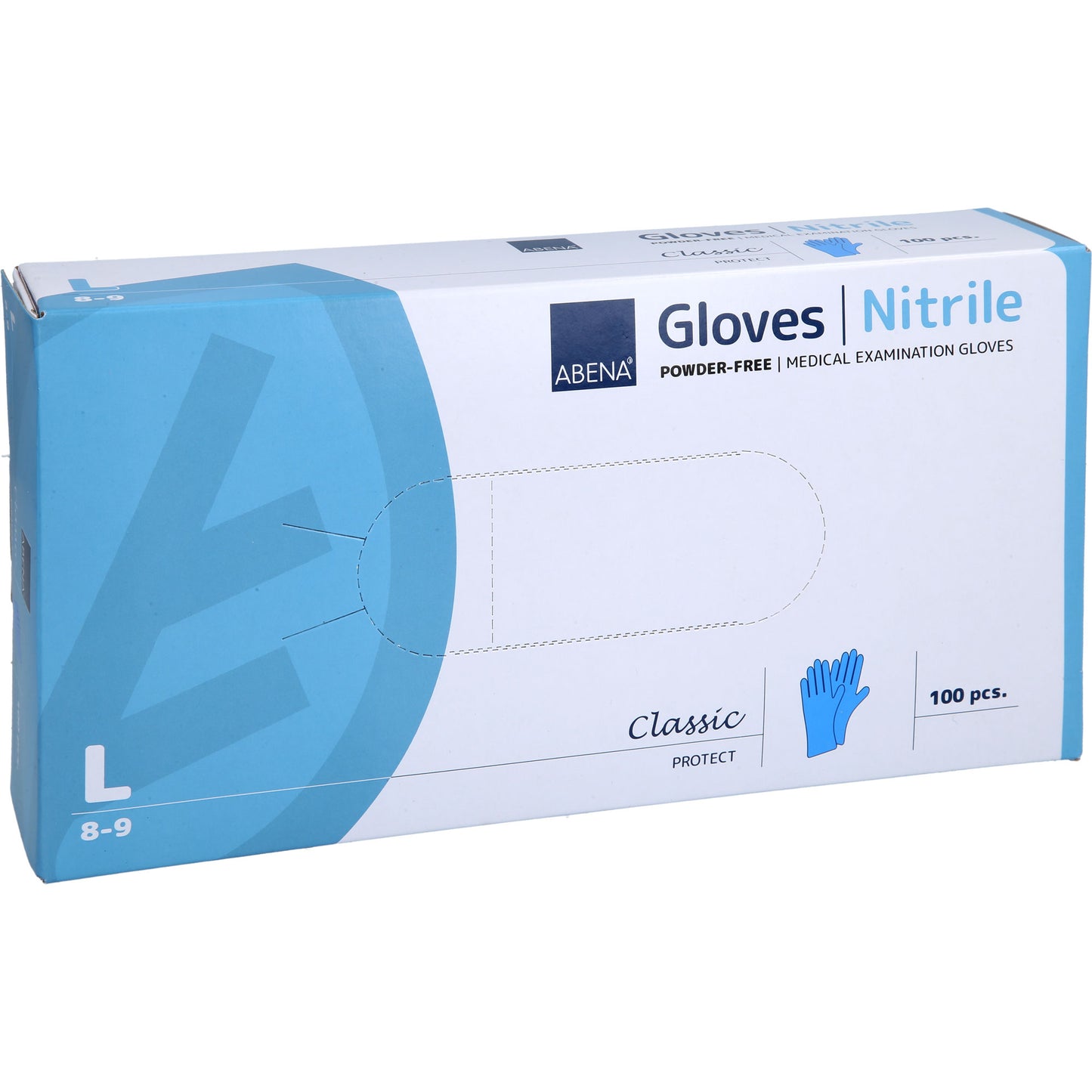 ABENA Classic Nitril Unt.Hands.unste.pf L blau 100 St