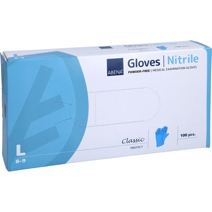 ABENA Classic Nitril Unt.Hands.unste.pf L blau 100 St